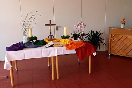 Altar im Speisesaal des Alten- und Pflegeheimes Prassekstraße in Lübeck