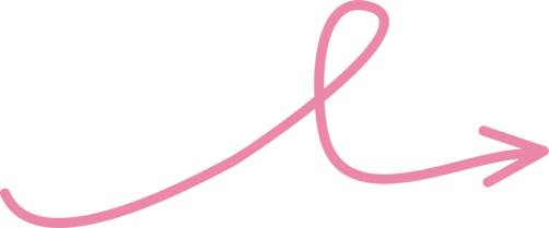 rosa Pfeil der eine Schleife macht