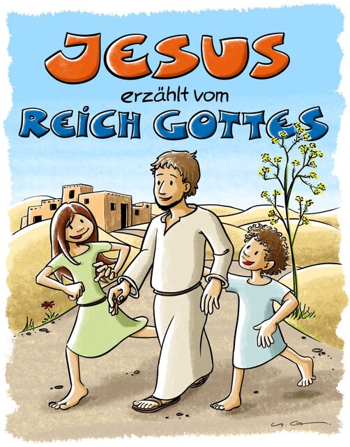 Plakat Jesus erzählt vom Reich Gottes