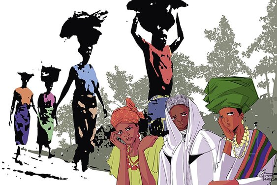 Zeichnung von Frauen  - Copyright: World-Day-of-Prayer-International-Committee-Inc..jpg