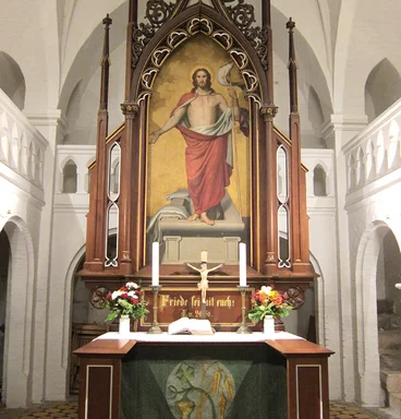 Historischer Altar der Katharinenkapelle in Witzeeze