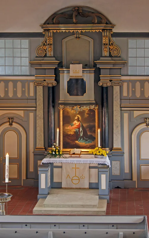 Innenansicht von der Empore in St. Johannis Siebeneichen