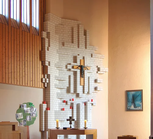 Der Altar der St.-Martin-Kapelle in Escheburg 