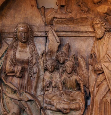 Geburtsrelief in der St.-Jacobi-Kirche Hamwarde