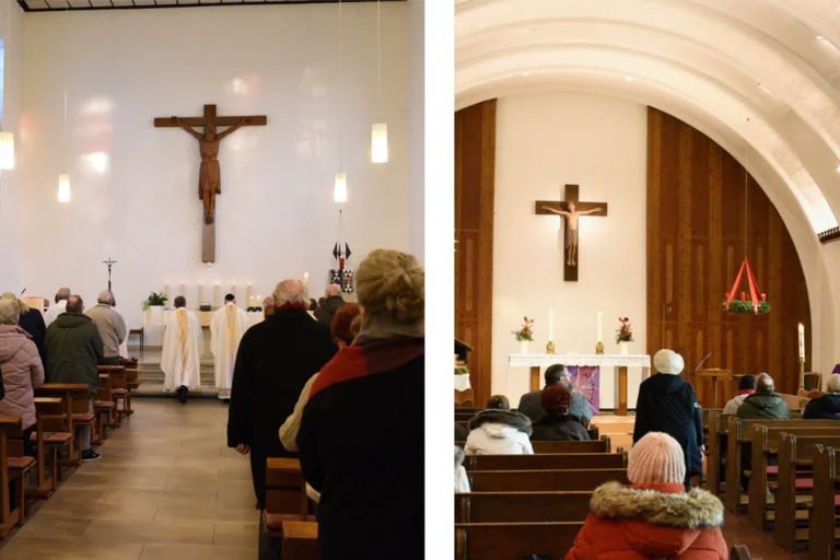 Blick in zwei Kirchen