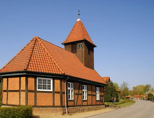 Nord-Ost-Ansicht der St.-Jacob-Kapelle in Basedow