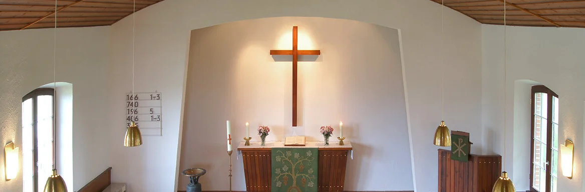 Blick von der Empore in Innnere der Maria-Magdalenen-Kapelle Talkau