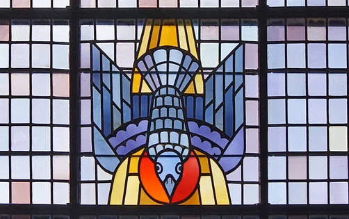 Rundes Kirchenfenster in der St.-Matthäi-Kirche