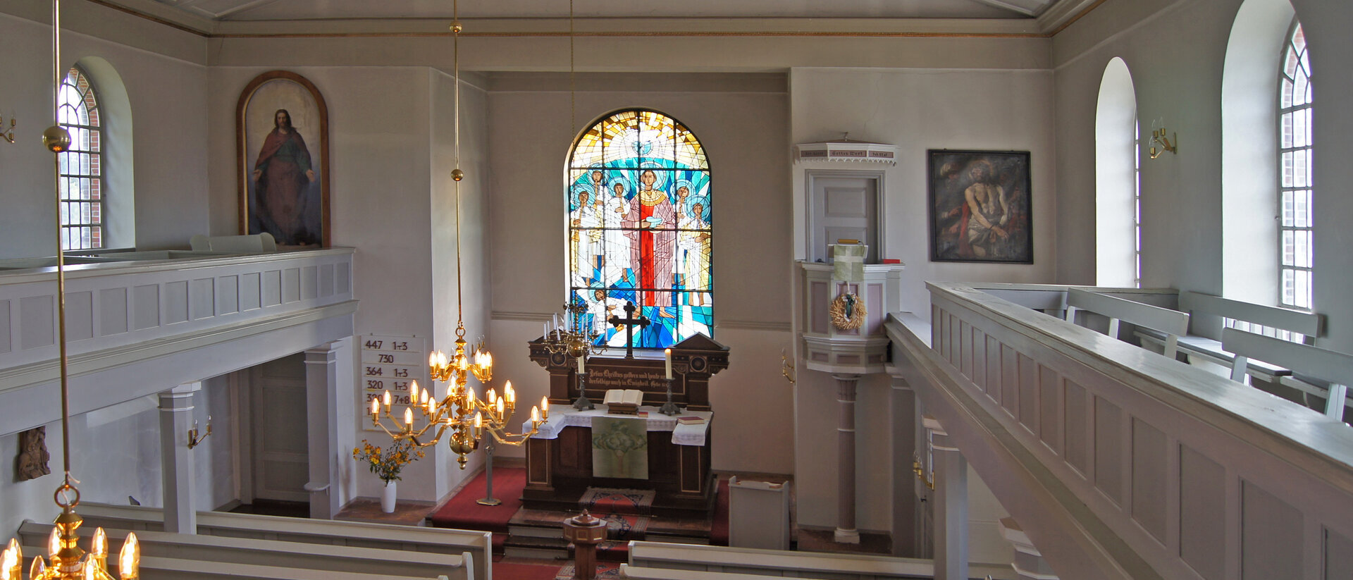 Innenraum der St.-Jacobi-Kirche Hamwarde